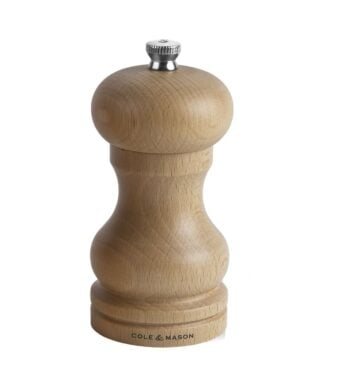 Beech Capstan Salt Mill 12cm