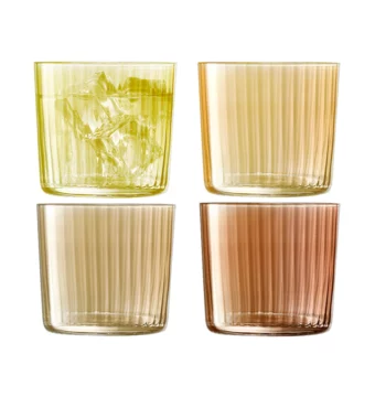 Gems Amber Stackable Tumbler Assorted 31cl (Pack of 4)